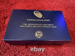 1964-2014 50th Anniversary Kennedy Half Dollar 24K GOLD PROOF Coin