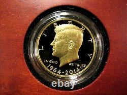 1964-2014 W. 9999 0.7500 Troy Oz 50th Anniversary Kennedy 1/2 $ Gold Pf Coin