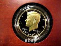 1964-2014 W. 9999 0.7500 Troy Oz 50th Anniversary Kennedy 1/2 $ Gold Pf Coin