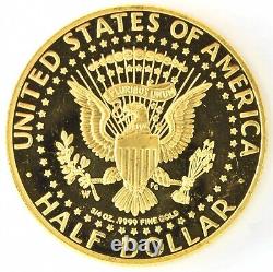 1964-2014 W Proof Kennedy 50 Cent High Relief 3/4 Oz Gold Commemorative US Coin