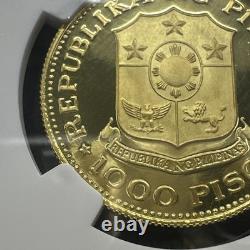1975 Gold Philippine 1000 Piso New Society Anniversary Ngc Proof Pf 69 Uc Rare