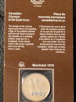 1976 Canadian Montreal Olympic $100 14K Gold Coin