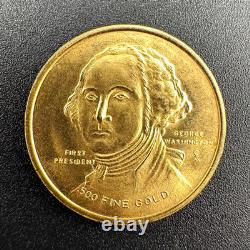 1976 George Washington Bicentennial Commemorative. 500 Gold Medal
