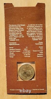 1976 Montreal Olympics 14K Gold $100 Coin