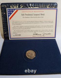 1977 Gold 10k 2.9g Presidential Metal/Coin Bullion Danbury Mint Jimmy Carter USA
