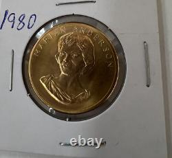 1980 American Arts Comm. Series 1/2 Oz Gold Marian Anderson Coin