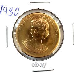 1980 American Arts Comm. Series 1/2 Oz Gold Marian Anderson Coin