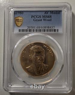 1980 U. S. Mint 1 oz Gold Coin-Commemorative Arts Medal Grant Wood PCGS MS68