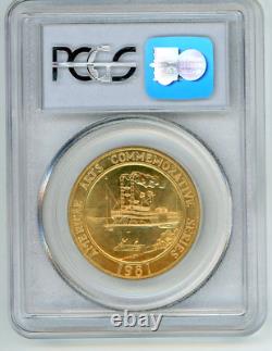 1981 MARK TWAIN COMMEMORATIVE MEDAL AMERICAN ARTS GOLD COIN 1 Oz PCGS MS65 MS-65