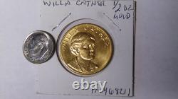 1981 Willa Cather 1/2 oz Gold American Arts Medal Gold Bullion