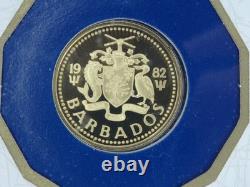 1982 Barbados $250 Gold George Washington Proof Commemorative OGP COA KM #35