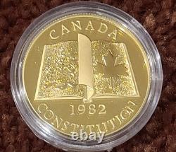 1982 Canadian Constitution 1/2 oz gold commemorative with case & certificate