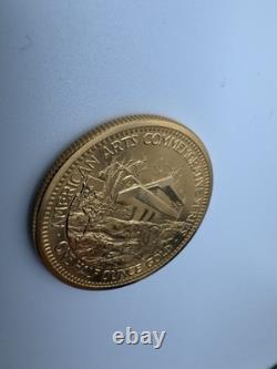 1982 Frank Lloyd Wright American Arts Commemorative Series 1/2 Oz Gold Medal