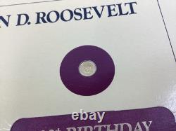1982 International Monetary Mint 24K Gold Mini Roosevelt Dime COA FDR Card