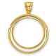 1982-now Us $5 Commemorative Prong Set Double Circle Coin Bezel In 14k Gold Fn