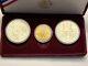 1983-1984 Olympic 3 Coin Commemorative Unc Set With $10 Gold & 2 Silver Dollars