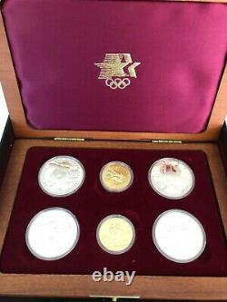 1983-1984 Olympic 6 Coin Set- 2- $10 Gold Coins 4 Silver Dollars Proof & Bu