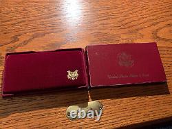 1983 & 1984 Olympics 3 Coin Gold & Silver Commemorative Set Proof