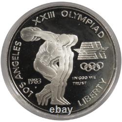 1983 -1984 Proof US Olympics 3pc Commemorative Set Box, OGP & COA