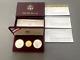 1983 / 1984 Us Mint 3 Coin Olympic Silver & Gold Commemorative Proof Set Withcoa