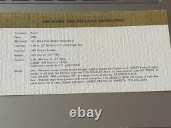 1983 1984 US Mint Olympic 3 Coin Proof Set $10 Gold & Two Silver Dollars COA