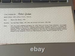 1983 1984 US Mint Olympic 3 Coin Proof Set $10 Gold & Two Silver Dollars COA