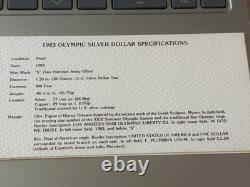 1983 1984 US Mint Olympic 3 Coin Proof Set $10 Gold & Two Silver Dollars COA