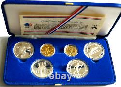 1983-84 Los Angeles/Sarajevo Summer/Winter Olympics 6-Coin Gold/Silver Proof Set