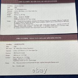 1983/84 Olympic Gold & Silver 6 Coin Set LOT Z-561