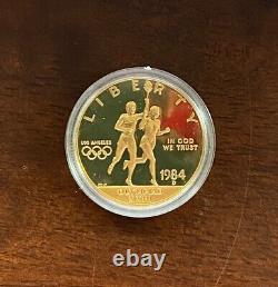 1984-D Olympic $10 Ten Dollar Gold Proof Commemorative Coin Rare Mintage