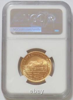 1984 GOLD JOHN STEINBECK 1/2 oz MEDALLIC COIN NGC MS 67