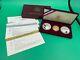 1984 Us Mint 3-coin Olympic Silver & Gold Commemorative Proof Set With Inserts