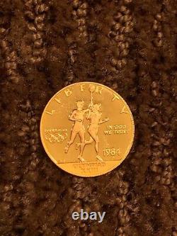 1984 US Olympic Ten Dollar $10 UNC Gold Commemorative Coin Mint