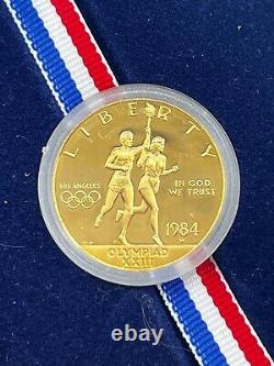 1984 US Olympic Ten Dollar $10 Uncirculated Gold Coin Mint Original Packaging
