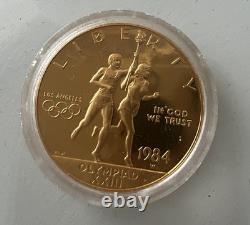 1984 W $10 Commemorative Gold Coin LA Olympics