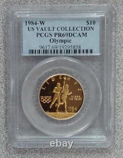 1984-W US Vault Collection $10 Gold Olympic Coin PCGS PR69DCAM