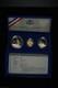 1986 3pc. Statue Of Liberty Gold And Silver Proof Comm. Set. Withogp. 2457oz Agw