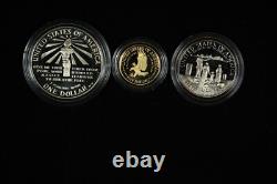 1986 3pc. Statue of Liberty Gold and Silver Proof Comm. Set. WithOGP. 2457oz AGW