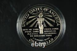 1986 3pc. Statue of Liberty Gold and Silver Proof Comm. Set. WithOGP. 2457oz AGW