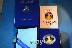 1986 Gold Eagle One Ounce Proof Ultra Cameo Coin With Coa & Box-very Nice! #1