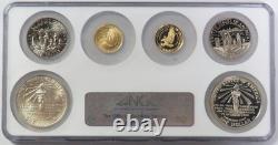 1986 Gold Silver Clad Statue Of Liberty 6 Coin USA Commemorative Set Ngc 69