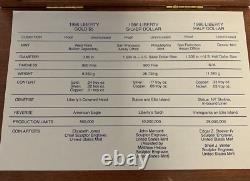 1986 Liberty Coin Set of 6 Proof and Business Gold $5/Silver Dollar/Half Dollar