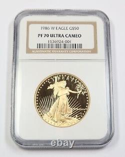 1986 NGC PF70 Ultra Cameo 1 oz GOLD US Eagle- $50 US Coin #35760B