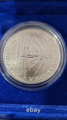 1986 Set Statue of Liberty 3 Coins Clad Half Silver 1 Gold 5 MS with OGP