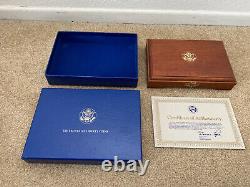 1986 Statue Of Liberty Ellis Island Proof & UNC 6 Coin Silver & Gold Set, COA