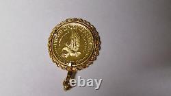 1986 Statue of Liberty $5 Gold Commemorative in 14k Gold Rope Bezel Coin Frame