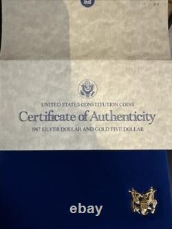 1986 Statue of Liberty Commemorative 3-Coin Set Proof- 50C, $1, $5 Gold