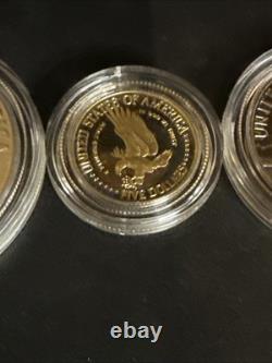 1986 Statue of Liberty Commemorative 3-Coin Set Proof- 50C, $1, $5 Gold