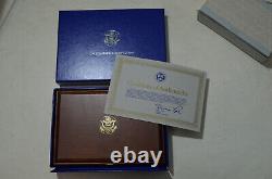 1986 US Liberty Comm 6 Coin Set 2 Silver Dollars, 2 Gold $5 Proof COA/WoodBox