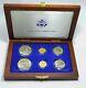 1986 Us Liberty Commemorative 6 Coin Set 2 Silver Dollars, 2 Gold $5 Proof Coa